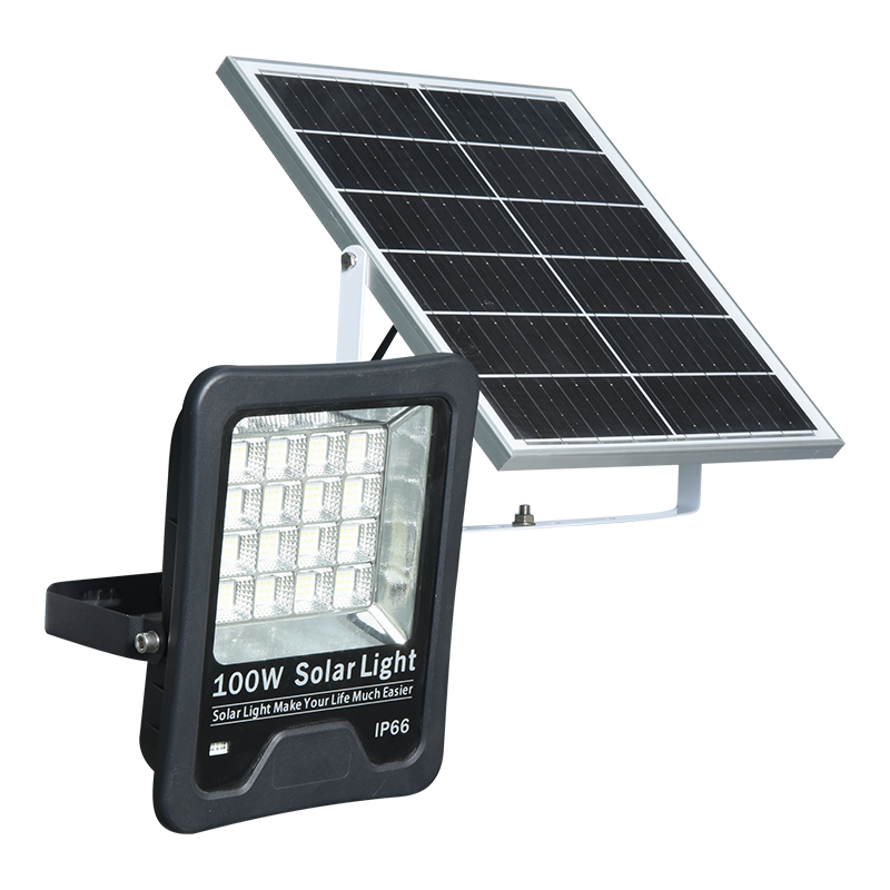 PY-SLFL20-100W lítium-iónové akumulátorové solárne záplavové svetlo
